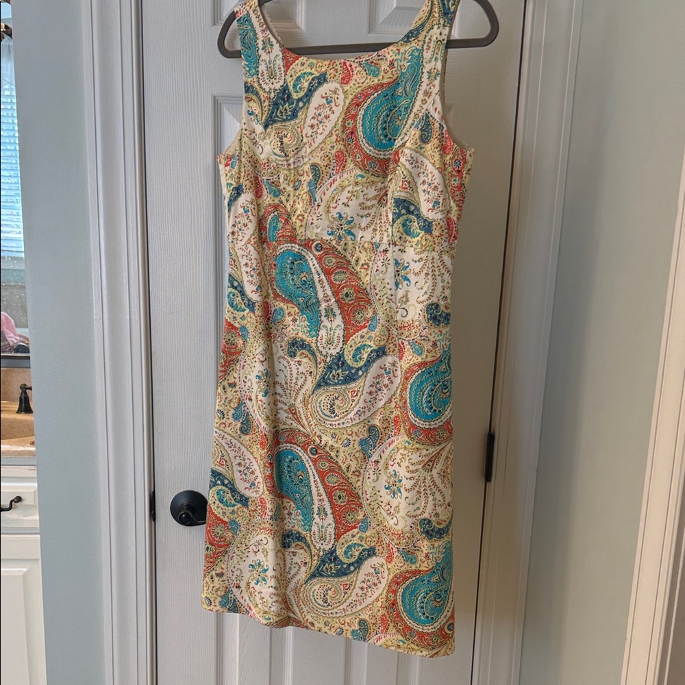 Peck & Peck Paisley Print Sleeveless Dress
